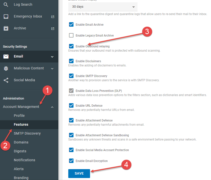 Google Setup - Spambrella