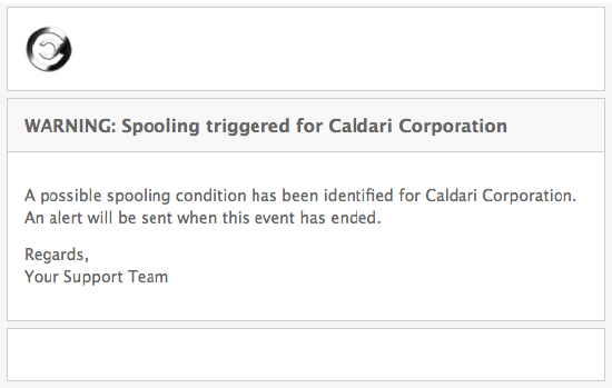 Spooling Alert Fail - Spambrella