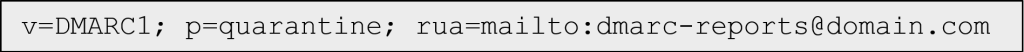 DMARC record example