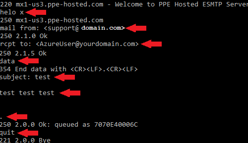 Proofpoint Essentials Telnet Instructions