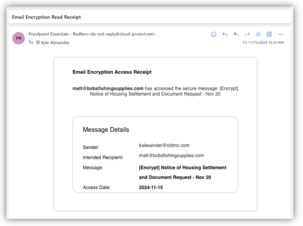 Proofpoint Essentials Read Receipts